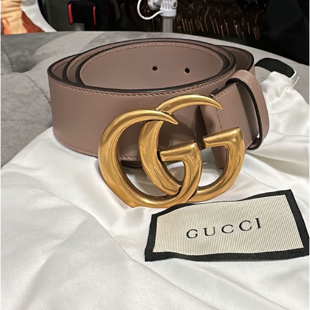 Gucci Marmont belt tan/pink